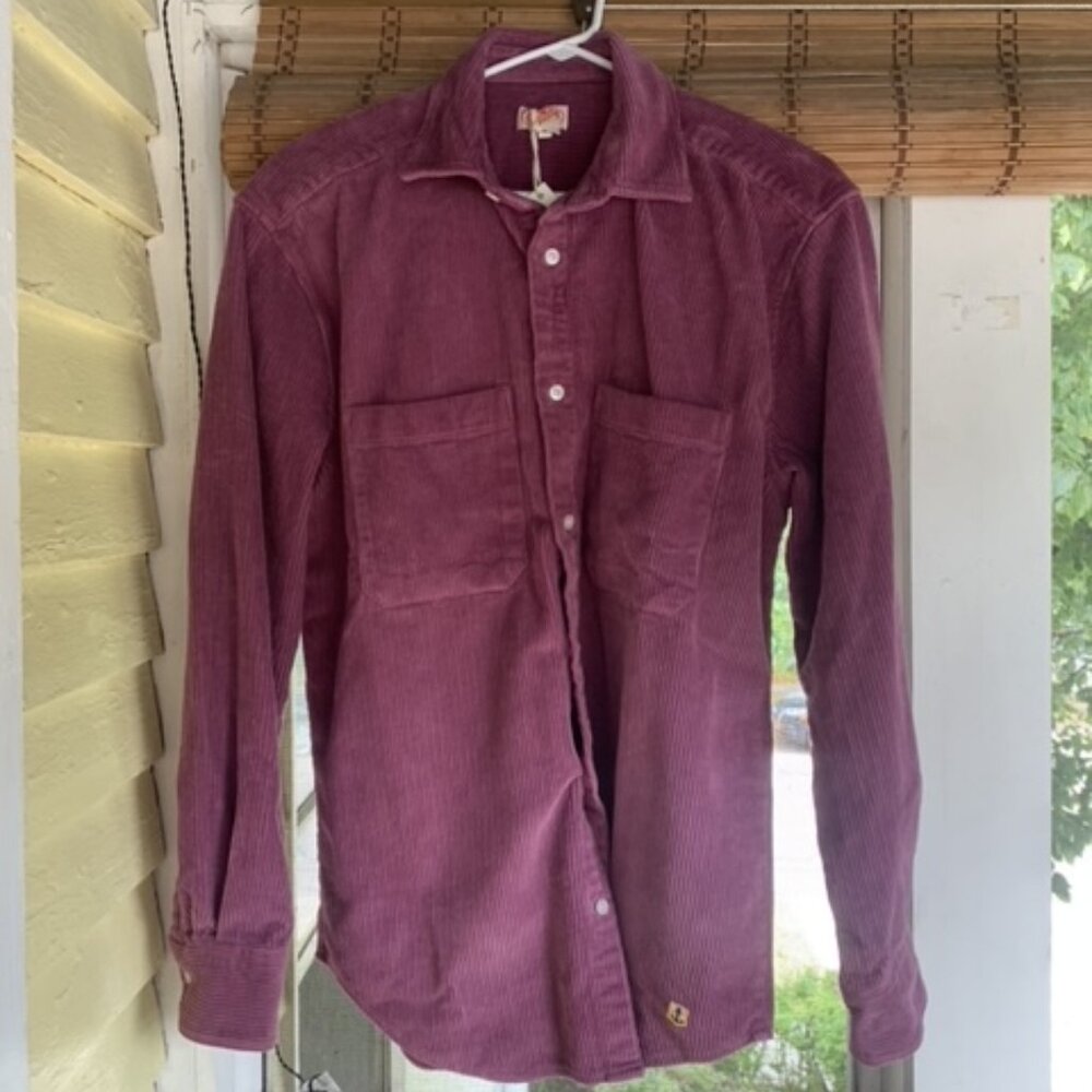 Corduroy Utility Shirt in Purple (Armor Lux, Small)